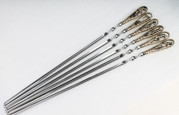 Набор шампуров с декоративным литьем "Охотничьи трофеи" (6 шт)